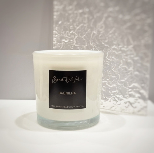 Imagem 2 de 2 de Vela Vegetal Aromática Perfumada Baunilha 400 G