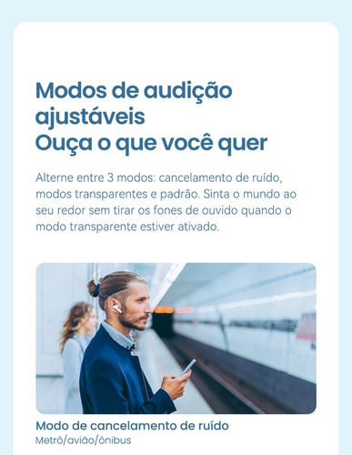 Imagem 7 de 9 de Fone Bluetooth Cancelamento De Ruído Haylou Moripods Anc