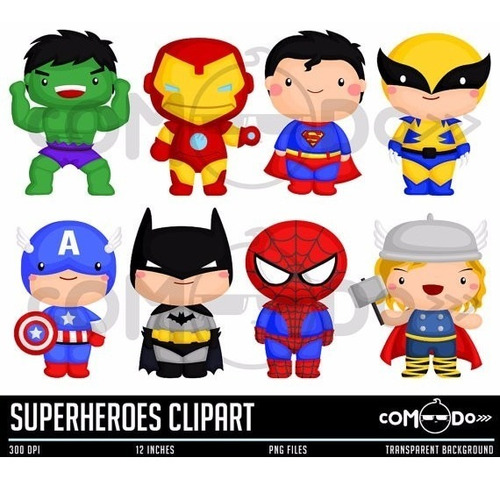 Kit Imprimible Chicos Superheroes Imagenes Clipart Cod798
