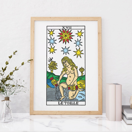 Imagen 6 de 10 de Set De 3 Cuadros Cartas De Tarot Con Marco - A Elección