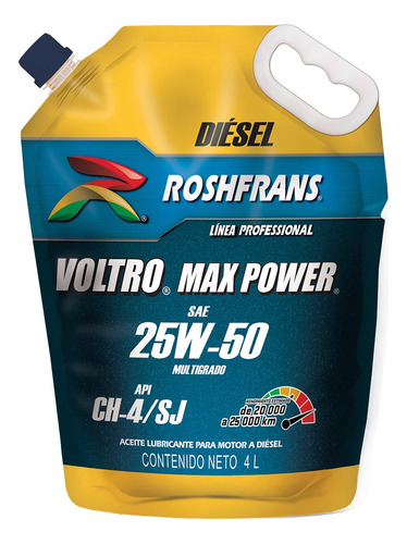 Roshpack Voltro Mpwr Api Ch-4/sj Sae 25w50