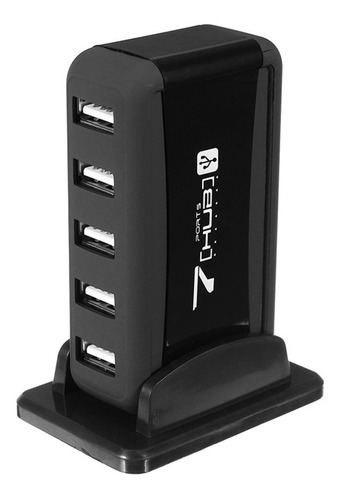 Usb Hub 2.0 De 7 Puertos Con Fuente De Alimentación Para Hd