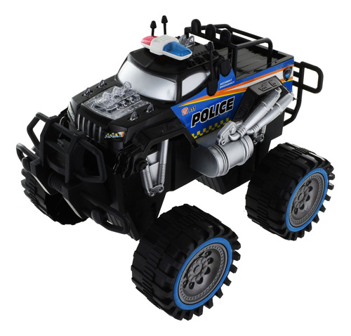 Camioneta Grande De Policía A Fricción 25cm. Burbuja