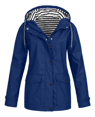 Chamarras D Para Mujer Solid Rain Outdoor, Talla Grande, Imp