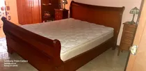 Comprar Cama Queen Size Cedro&nogal Con 2 Mesas De Noche.