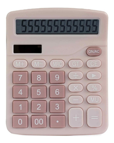 Calculadora De Pantalla Grande Rosada Comercio-oficina-hogar