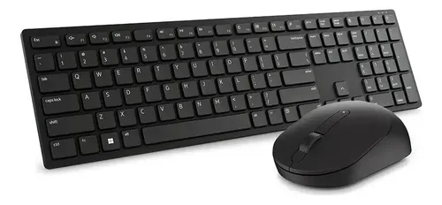Kit Teclado e Mouse KM5221W sem fio Teclado Padrão ABNT2 Cor Preto Dell