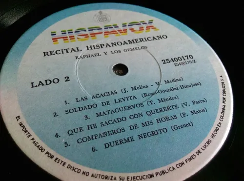Vinilo Raphael Y Los Gemelos-recital Hispanoamericano Ljp (Usado)