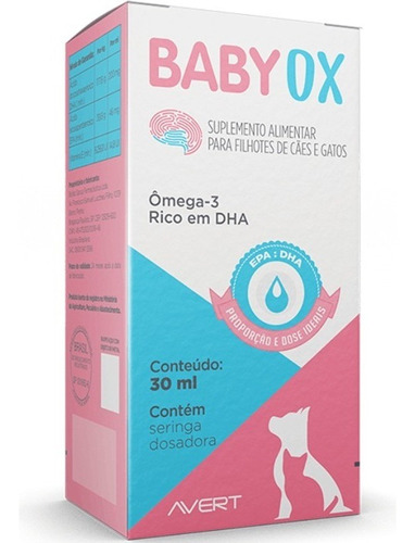 Suplemento Alimentar Avert Ograx Baby Ox Filhotes 30ml