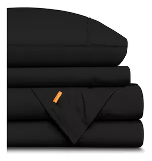 Sábanas Dreamlab 1800 Collection, Ultra Suave [queen Size] Color Negro Diseño de la tela Liso