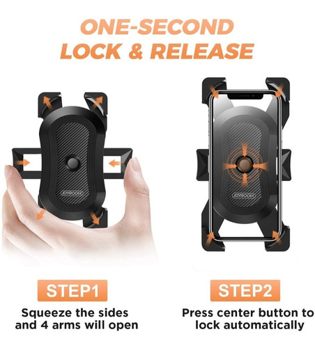 Imagen 4 de 8 de Base Porta Celular Motocicleta Bicicleta Base Quick Lock Usb