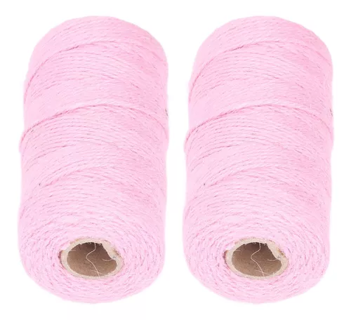 Cuerda De Algodón Para Decoración De Regalo, Color Rosa, Cóm