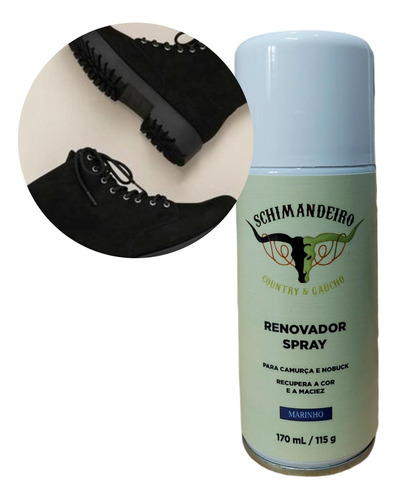 Renovador Spray Schimandeiro Para Camurça E Nobuck Desbotado
