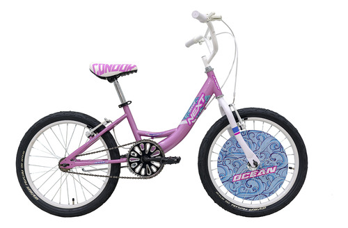 Bicicleta Veloci Next Ocean Rodada 20 Rosa Infantil Tamaño del cuadro S