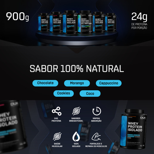 2x Sache Whey Protein Isolado Dux Doce De Leite 30g
