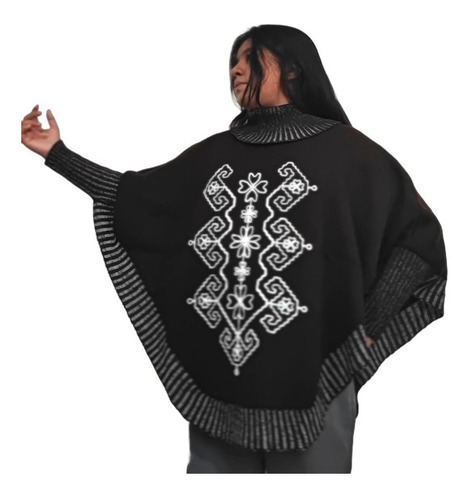 Poncho O Capa Unitalla, Cuello Redondo, Para Mujer
