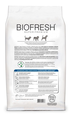 Biofresh Cachorro Raza Media 1 Kg Con Snacks