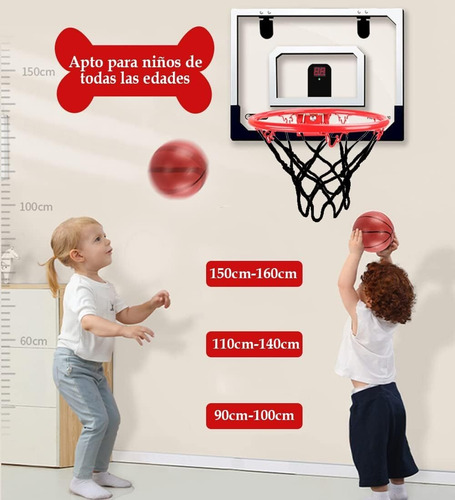 Juego Mini Portería Baloncesto Profesional Para Interiores