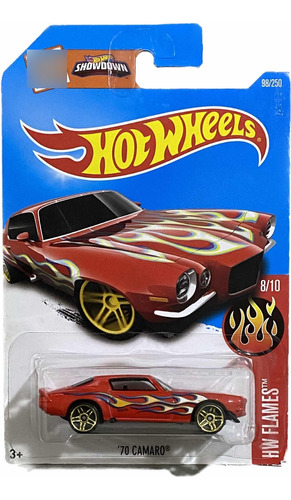 Hot Wheels 70 Camaro Rojo Hw Flames 8/10 | 2016