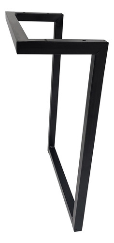 Pé Base Metal Aço Tubolar Banco Banqueta Quadrado Retangular Cor Preto