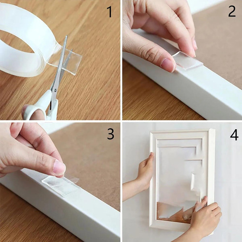 Fita Nano Reutilizável, 6 Rolos De Fita Adesiva Nano 5m .