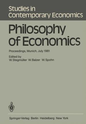 Libro Philosophy Of Economics - Wolfgang Stegmã¿â¼ller