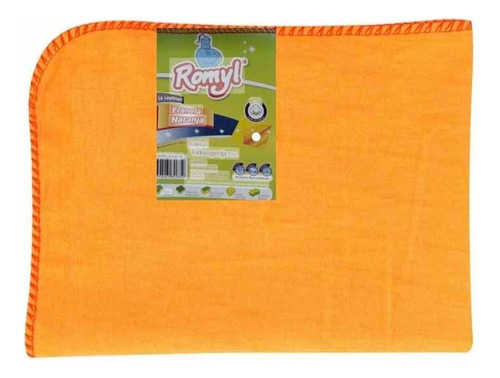 Paño De Limpieza Romyl Franela Naranja Claro Pack X 12