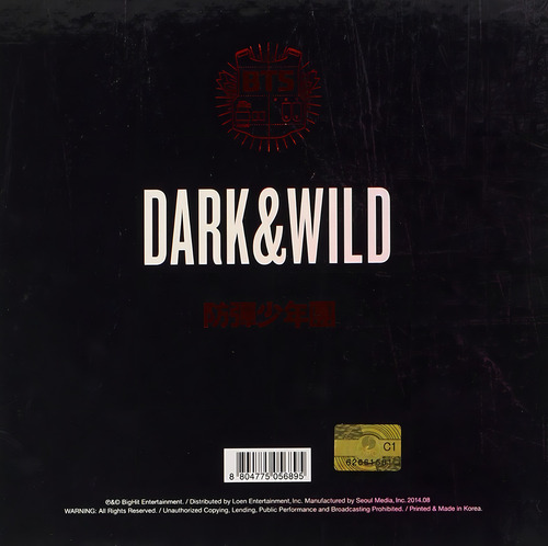 Novo CD importado do Bts Dark & Wild Vol 1 e material bônus