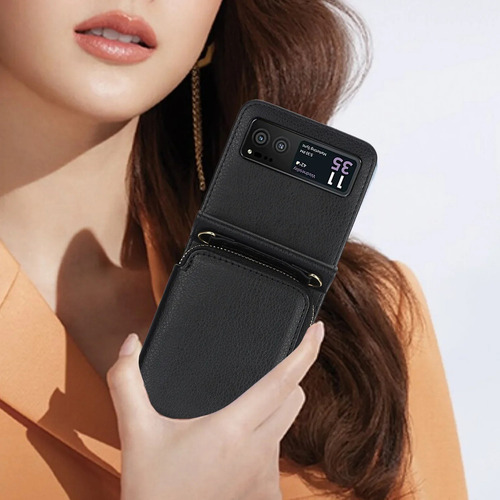 Hcapa Tipo Carteira De Couro Com Zíper Flip5/flip4 Com Alça