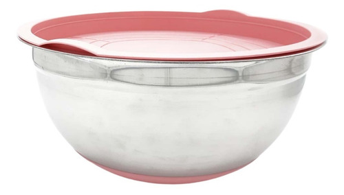 Bowl Acero Inoxidable Batir 26cm Base Silicona Tapa Hermetic