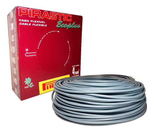 Cable Unipolar 4mm Pirelli Pirastic Ecoplus X100m