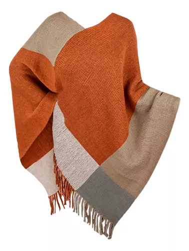 Capa Poncho Tejida Vasarelli Gris Para Mujer