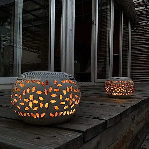 Linterna De Mesa Solar Exterior Impermeable - Juego De 2 Luc