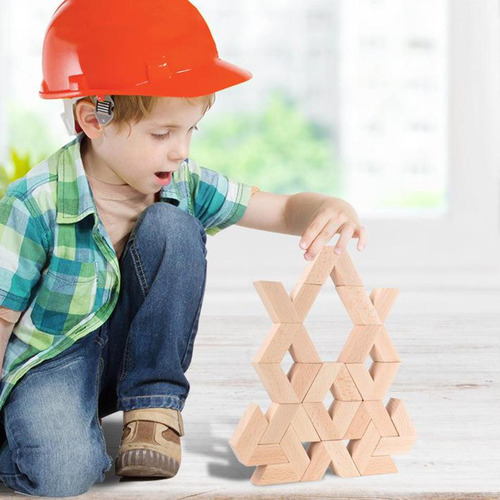 En Forma De V Bloques De Construcción De Madera 3d Juego