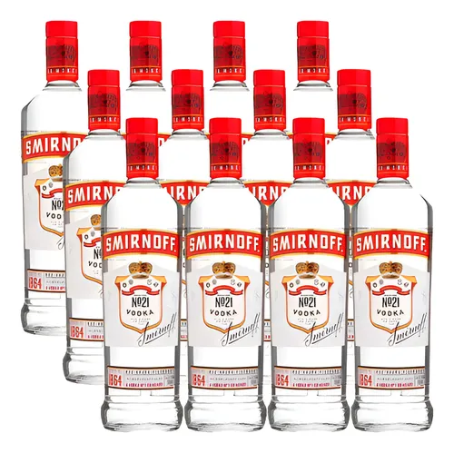 Vodka Smirnoff Destilada Original 998ml Kit Com 12 Unidades