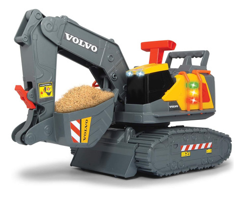 Dickie Toys - Retro Excavadora Volvo Juguete  Luz Y Sonido