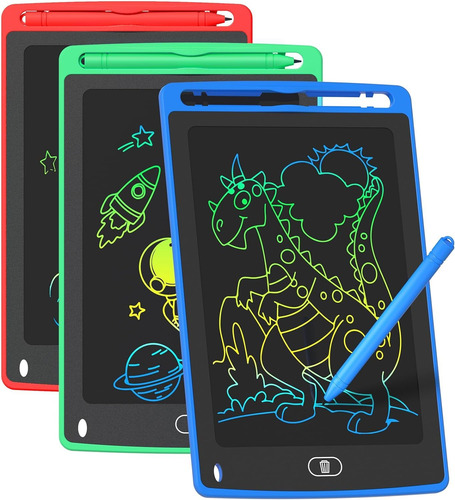 Tableta De Escritura Lcd Tzu De 8.5 Pulgadas, Paquete De 3 P