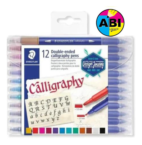 Marcadores Staedtler Calligraphy Duo Caligrafia X 12