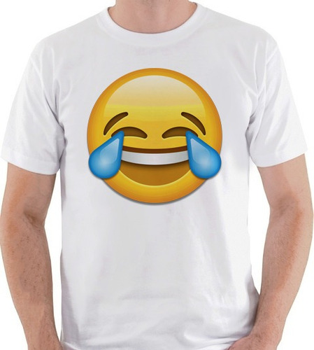 Camiseta Emoji Engraçado Sorriso Choro Camisa Blusa