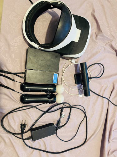 Playstation Vr Ps Vr Para Ps4-ps5 Funcional Con Detalle Negro (Usado)