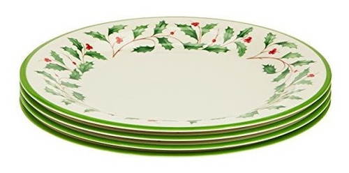 Set Platos Melamina 4 Pzas. Navidad Lenox