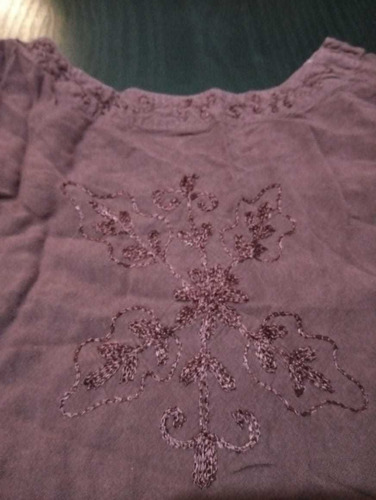 Camisola Bambula Bordada Hindú Hippie Chic Jazla