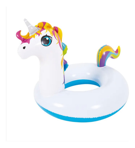 Flotador Salvavida Aro Inflable Animales Unicornio Pile 55cm