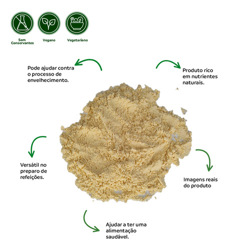 Grão De Bico Em Pó 100% Integral Alta Qualidade Kit 4 100g