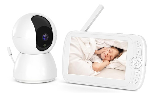 Monitor De Vídeo Para Bebés, Pantalla De 5 Pulgadas Con Reso