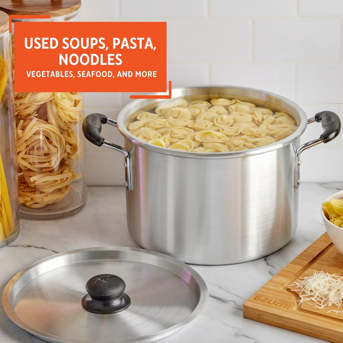 Imusa Ee Uu, Pot De Stock De Aluminio Plateado Imu Con 8