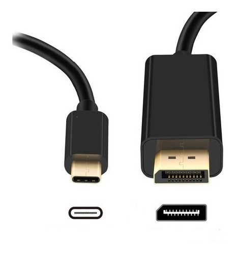 Cable Usb Tipo C 3.1 Compatible A Displayport 4k 60hz 1.8mts