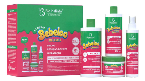 Kit Capilar Bebeloo Melancia 4pc - Bio Instinto