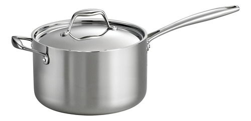 Sartén Con Tapa De Acero Inoxidable 4 Cuartos Triple Capa