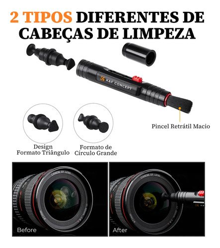Kit Limpeza K&f Lente Câmera Dslr 3 Em 1 Original